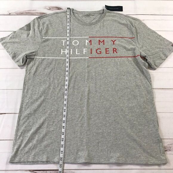 Tommy Hilfiger Men Corp Split Logo Gray T-Shirt XXL NWT - Picture 7 of 10